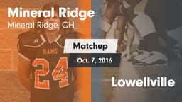 Matchup: Mineral Ridge vs. Lowellville 2016