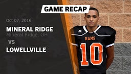 Recap: Mineral Ridge  vs. Lowellville 2016