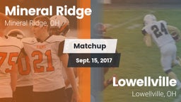 Matchup: Mineral Ridge vs. Lowellville  2017