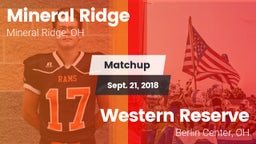 Matchup: Mineral Ridge vs. Western Reserve  2018