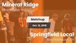 Matchup: Mineral Ridge vs. Springfield Local  2018