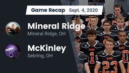 Recap: Mineral Ridge  vs. McKinley  2020