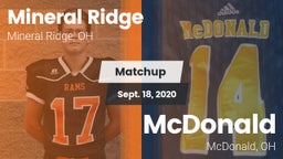 Matchup: Mineral Ridge vs. McDonald  2020