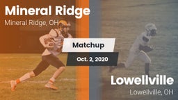Matchup: Mineral Ridge vs. Lowellville  2020