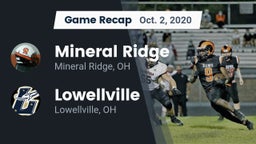 Recap: Mineral Ridge  vs. Lowellville  2020