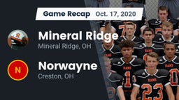 Recap: Mineral Ridge  vs. Norwayne  2020