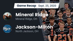 Recap: Mineral Ridge  vs. Jackson-Milton  2020