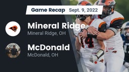 Recap: Mineral Ridge  vs. McDonald  2022