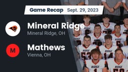 Recap: Mineral Ridge  vs. Mathews  2023