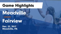 Meadville  vs Fairview  Game Highlights - Dec. 22, 2017