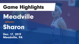 Meadville  vs Sharon  Game Highlights - Dec. 17, 2019