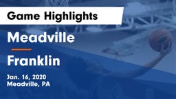 Meadville  vs Franklin  Game Highlights - Jan. 16, 2020