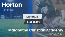 Matchup: Horton vs. Maranatha Christian Academy 2017