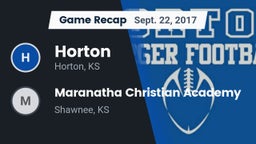 Recap: Horton  vs. Maranatha Christian Academy 2017