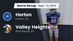 Recap: Horton  vs. Valley Heights  2019
