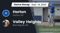 Recap: Horton  vs. Valley Heights  2020