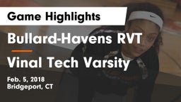 Bullard-Havens RVT  vs Vinal Tech Varsity  Game Highlights - Feb. 5, 2018