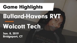 Bullard-Havens RVT  vs Wolcott Tech Game Highlights - Jan. 8, 2019