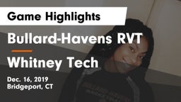 Bullard-Havens RVT  vs Whitney Tech Game Highlights - Dec. 16, 2019