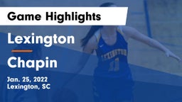 Lexington  vs Chapin Game Highlights - Jan. 25, 2022
