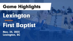 Lexington  vs First Baptist  Game Highlights - Nov. 24, 2023