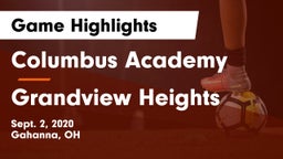 Columbus Academy  vs Grandview Heights  Game Highlights - Sept. 2, 2020