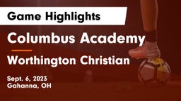 Columbus Academy  vs Worthington Christian  Game Highlights - Sept. 6, 2023