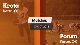 Matchup: Keota vs. Porum  2016