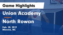 Union Academy  vs North Rowan Game Highlights - Feb. 28, 2019