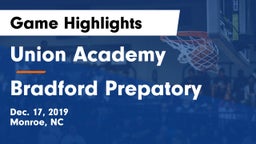 Union Academy  vs Bradford Prepatory Game Highlights - Dec. 17, 2019