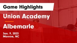 Union Academy  vs Albemarle  Game Highlights - Jan. 9, 2023