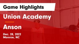 Union Academy  vs Anson  Game Highlights - Dec. 28, 2022