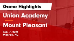 Union Academy  vs Mount Pleasant  Game Highlights - Feb. 7, 2023