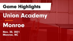 Union Academy  vs Monroe  Game Highlights - Nov. 30, 2021