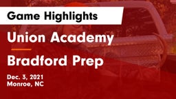 Union Academy  vs Bradford Prep Game Highlights - Dec. 3, 2021