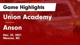 Union Academy  vs Anson Game Highlights - Dec. 22, 2021