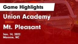 Union Academy  vs Mt. Pleasant  Game Highlights - Jan. 14, 2022