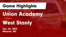 Union Academy  vs West Stanly Game Highlights - Jan. 26, 2022