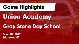 Union Academy  vs Gray Stone Day School Game Highlights - Jan. 28, 2022