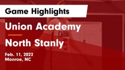 Union Academy  vs North Stanly  Game Highlights - Feb. 11, 2022