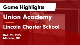 Union Academy  vs Lincoln Charter School Game Highlights - Dec. 28, 2022