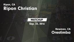 Matchup: Ripon Christian vs. Orestimba  2016