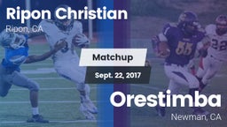 Matchup: Ripon Christian vs. Orestimba  2017