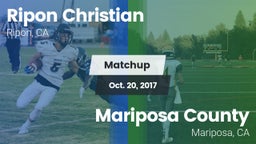 Matchup: Ripon Christian vs. Mariposa County  2017