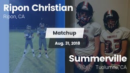 Matchup: Ripon Christian vs. Summerville  2018