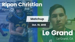Matchup: Ripon Christian vs. Le Grand  2018