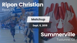Matchup: Ripon Christian vs. Summerville  2019