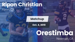 Matchup: Ripon Christian vs. Orestimba  2019