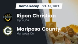 Recap: Ripon Christian  vs. Mariposa County  2021