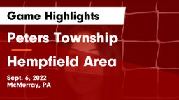 Peters Township  vs Hempfield Area  Game Highlights - Sept. 6, 2022